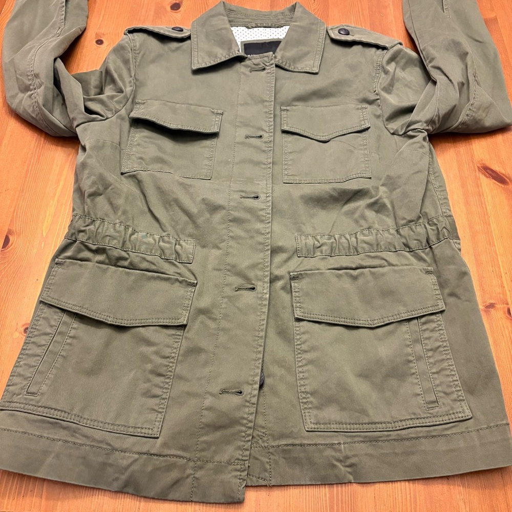 Banana Republic Utility Field Military Jacket Women’s Size S Olive Green - Picture 10 of 10